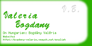 valeria bogdany business card